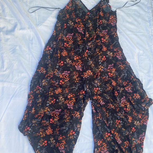 Floral Black Jumpsuit - Picture 1 of 2